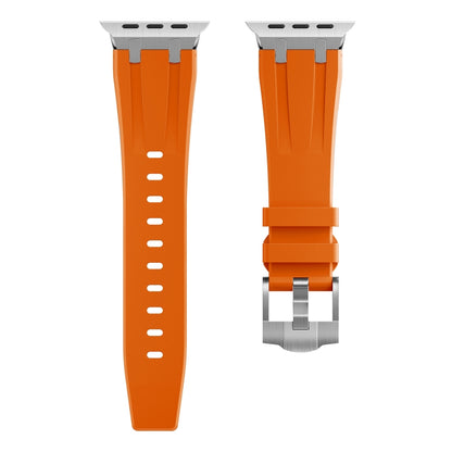 AP Silicone Watch Band For Apple Watch 6 44mm(Silver Orange) - Watch Bands by buy2fix | Online Shopping UK | buy2fix