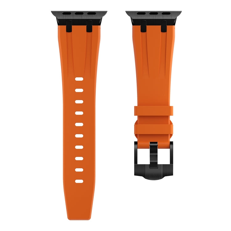 AP Silicone Watch Band For Apple Watch Ultra 2 49mm(Black Orange) - Watch Bands by buy2fix | Online Shopping UK | buy2fix