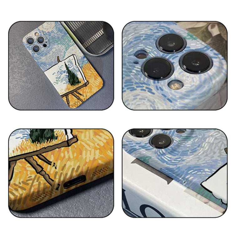 For iPhone 13 Pro Max Precise Hole Oil Painting Pattern PC Phone Case(Landscape Painting) - iPhone 13 Pro Max Cases by buy2fix | Online Shopping UK | buy2fix