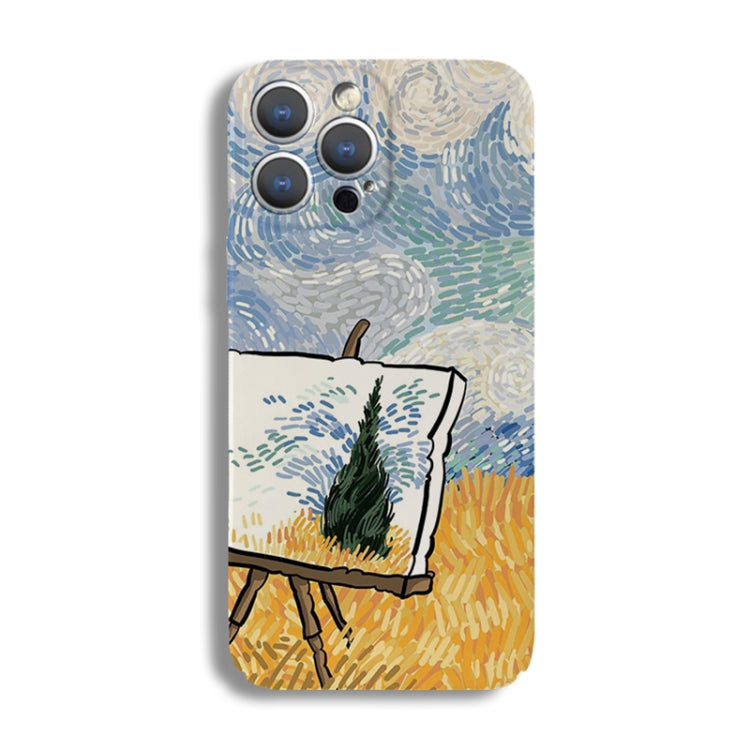 For iPhone 11 Pro Max Precise Hole Oil Painting Pattern PC Phone Case(Landscape Painting) - iPhone 11 Pro Max Cases by buy2fix | Online Shopping UK | buy2fix