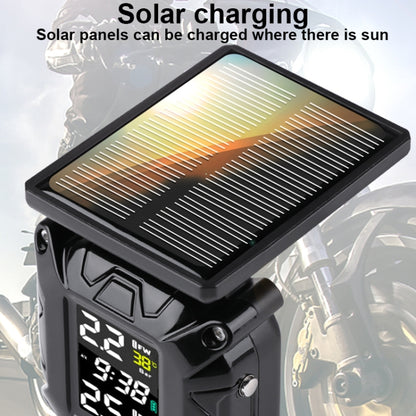 M9 Color Screen Motorcycle Solar Wireless Tire Pressure Monitor With Rear Mirror Bolt Mount - Electrical System by buy2fix | Online Shopping UK | buy2fix