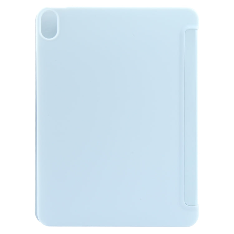 For iPad 10.9 2022 / Air 5 / Air 4 GEBEI 3-folding Holder Shockproof Flip Leather Tablet Case(Sky Blue) - iPad 10th Gen 10.9 Cases by GEBEI | Online Shopping UK | buy2fix