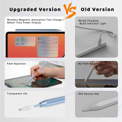 P10s Transparent Case Wireless Charging Stylus Pen for iPad 2018 or Later(White) - Stylus Pen by buy2fix | Online Shopping UK | buy2fix