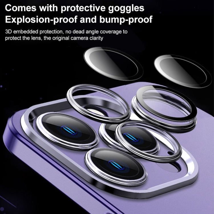 For iPhone 14 Pro Max Frosted Metal Material Phone Case with Lens Protection(Black) - iPhone 14 Pro Max Cases by buy2fix | Online Shopping UK | buy2fix