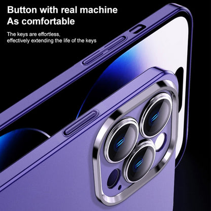 For iPhone 12 Frosted Metal Material Phone Case with Lens Protection(Black) - iPhone 12 / 12 Pro Cases by buy2fix | Online Shopping UK | buy2fix