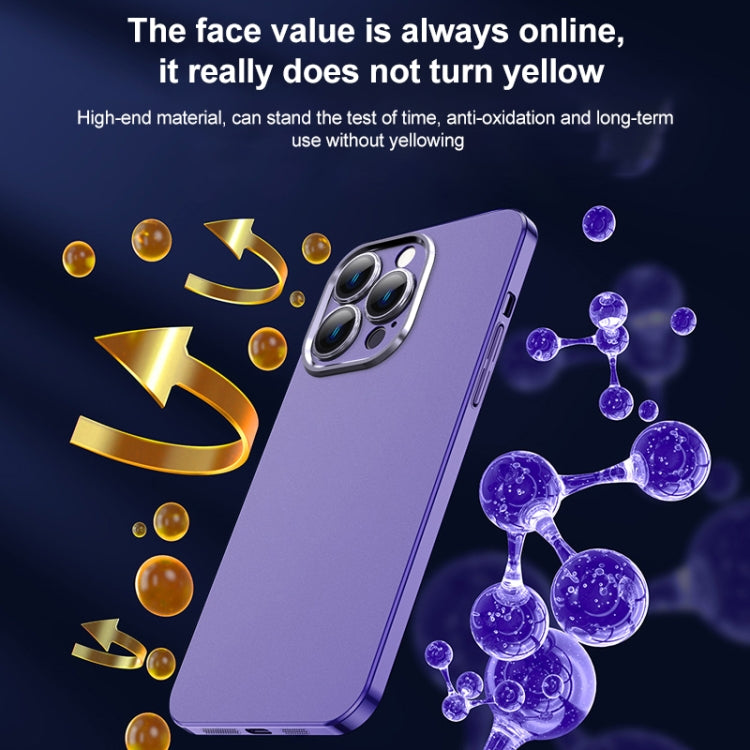 For iPhone 13 Pro Max Frosted Metal Material Phone Case with Lens Protection(Purple) - iPhone 13 Pro Max Cases by buy2fix | Online Shopping UK | buy2fix