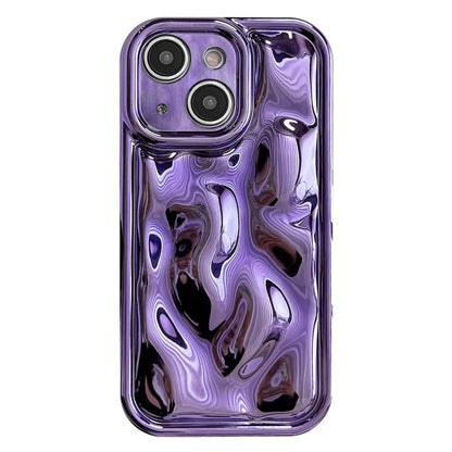 For iPhone 14 Plus Electroplating Meteorite Texture TPU Phone Case(Purple) - iPhone 14 Plus Cases by buy2fix | Online Shopping UK | buy2fix