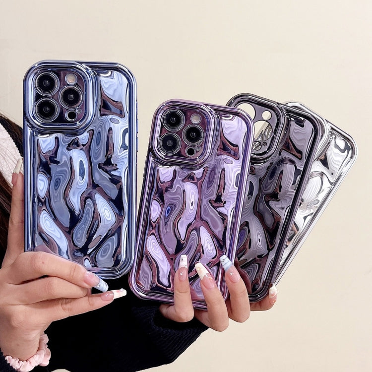 For iPhone 8 Plus / 7 Plus Electroplating Meteorite Texture TPU Phone Case(Purple) - More iPhone Cases by buy2fix | Online Shopping UK | buy2fix