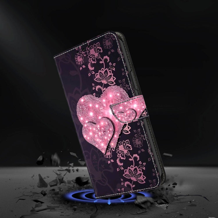 For Xiaomi Redmi 9 Crystal 3D Shockproof Protective Leather Phone Case(Lace Love) - Xiaomi Cases by buy2fix | Online Shopping UK | buy2fix