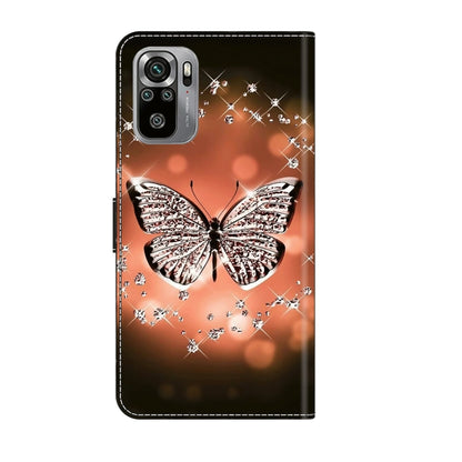 For Xiaomi Redmi Note 10 4G Crystal 3D Shockproof Protective Leather Phone Case(Crystal Butterfly) - Xiaomi Cases by buy2fix | Online Shopping UK | buy2fix