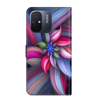 For Xiaomi Redmi 11A 4G / Redmi 12C Global Crystal 3D Shockproof Protective Leather Phone Case(Colorful Flower) - Xiaomi Cases by buy2fix | Online Shopping UK | buy2fix