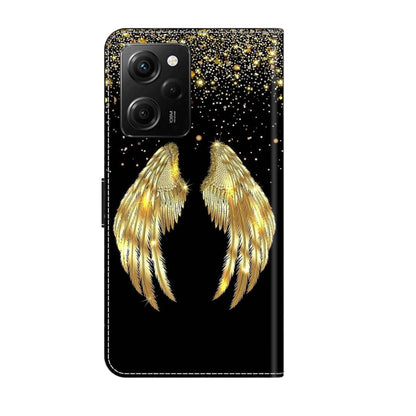 For Xiaomi Redmi Note 12 Pro Global Crystal 3D Shockproof Protective Leather Phone Case(Golden Wings) - Xiaomi Cases by buy2fix | Online Shopping UK | buy2fix