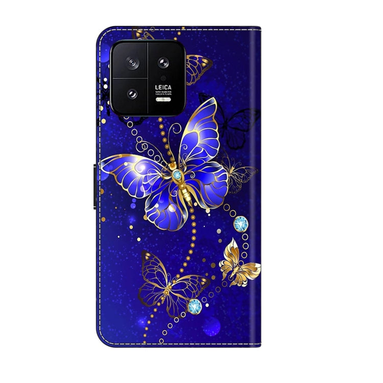 For Xiaomi 13 Crystal 3D Shockproof Protective Leather Phone Case(Diamond Butterfly) - 13 Cases by buy2fix | Online Shopping UK | buy2fix