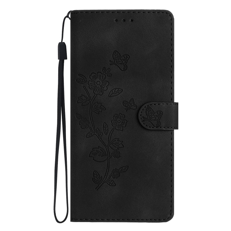 For Xiaomi 12 Pro Flower Butterfly Embossing Pattern Leather Phone Case(Black) - 12 Pro Cases by buy2fix | Online Shopping UK | buy2fix