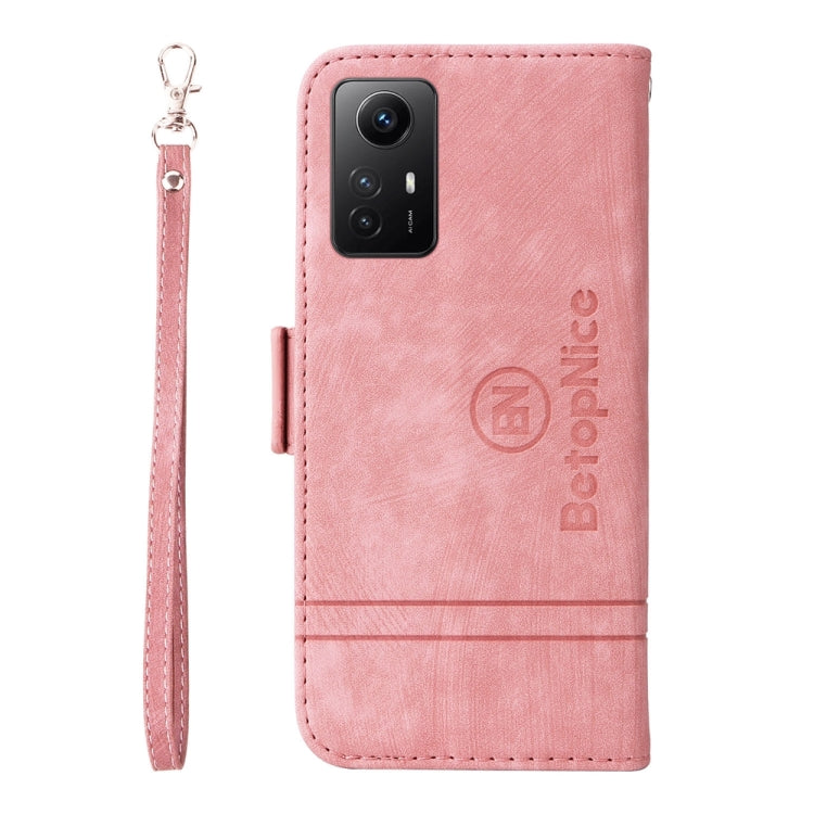 For Xiaomi Redmi Note 12S 4G Global BETOPNICE Dual-side Buckle Leather Phone Case(Pink) - Xiaomi Cases by BETOPNICE | Online Shopping UK | buy2fix