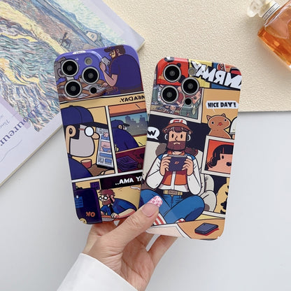 For iPhone 12 Pro Max Painted Pattern Precise Hole PC Phone Case(Block Monster) - iPhone 12 Pro Max Cases by buy2fix | Online Shopping UK | buy2fix