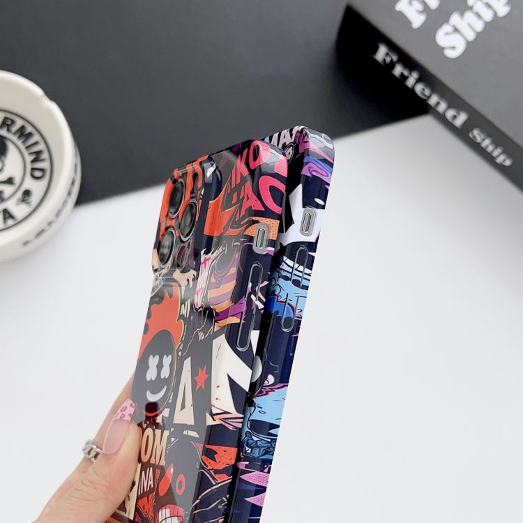 For iPhone 13 Pro Max Painted Pattern Precise Hole PC Phone Case(Abstract Flower) - iPhone 13 Pro Max Cases by buy2fix | Online Shopping UK | buy2fix