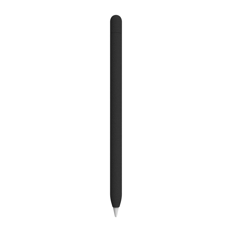 For Apple Pencil 1 LOVE MEI Frosted Leather Texture Silicone Protective Pen Case(Black) - Pencil Accessories by LOVE MEI | Online Shopping UK | buy2fix