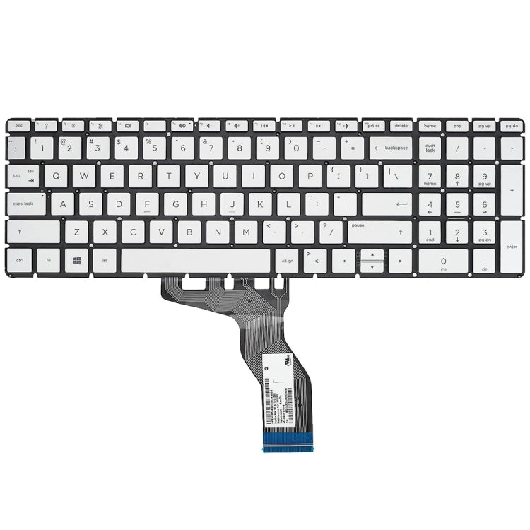 For HP 15m-DR / 15m-DS US Version Laptop Backlight Keyboard(Silver) - HP Spare Parts by buy2fix | Online Shopping UK | buy2fix