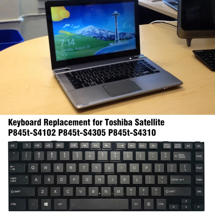 For TOSHIBA L840 / L800 Laptop Keyboard with Frame - Replacement Keyboards by buy2fix | Online Shopping UK | buy2fix