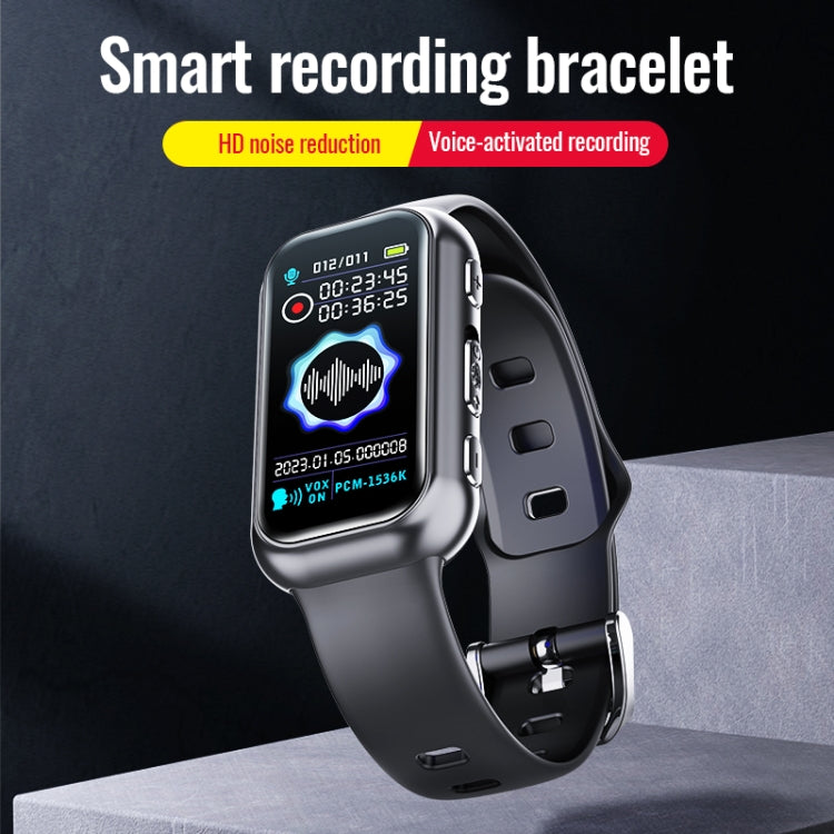 JNN S16 Smart HD Noise Reduction Bluetooth MP3 Voice Control Recording Bracelet, Memory:16GB - Smart Wristbands by JNN | Online Shopping UK | buy2fix