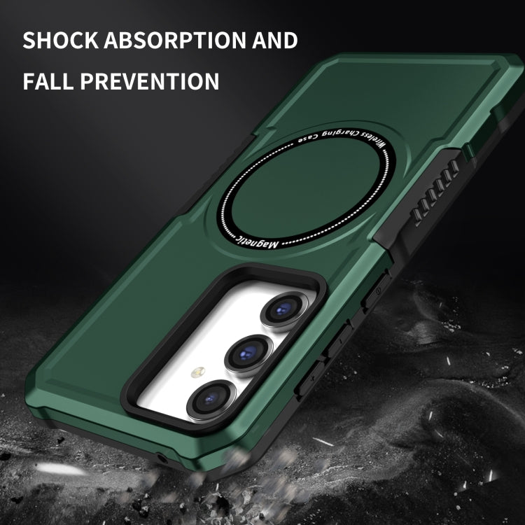 For Samsung Galaxy S23 FE MagSafe Shockproof Armor Phone Case(Dark Green) - Galaxy S23 5G Cases by buy2fix | Online Shopping UK | buy2fix