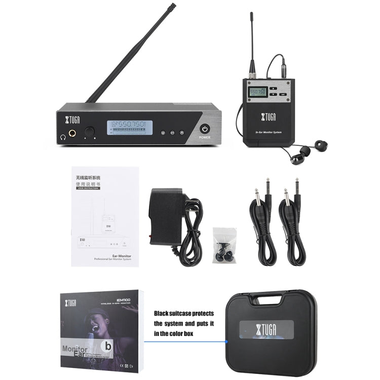XTUGA  IEM1100 Professional Wireless In Ear Monitor System 5 BodyPacks(EU Plug) - Microphone by XTUGA | Online Shopping UK | buy2fix