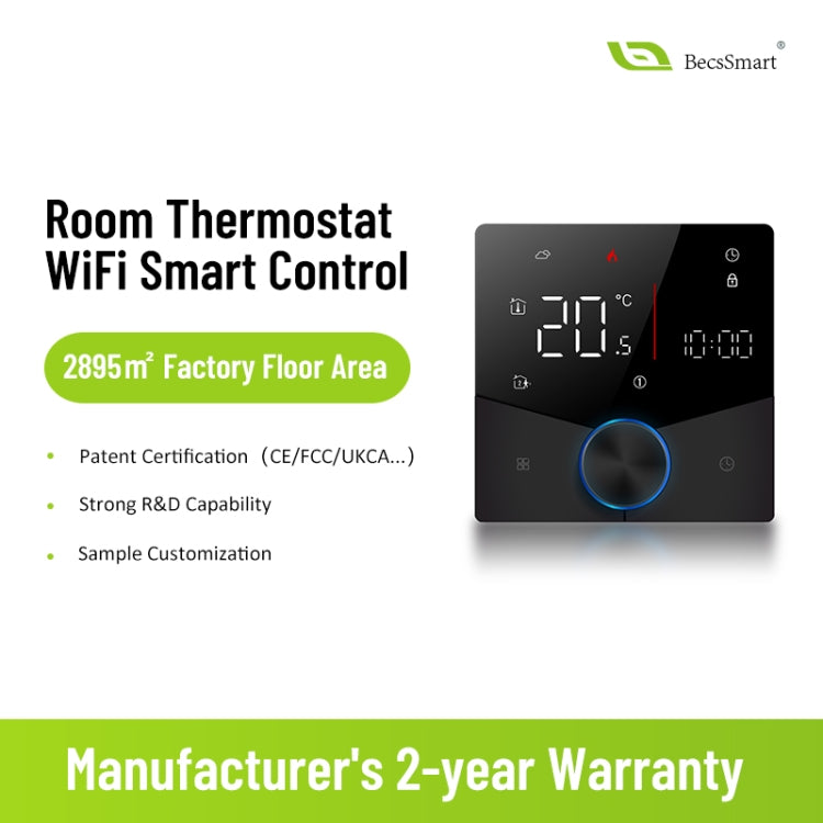 BHT-009GALW Water Heating WiFi Smart Home LED Thermostat(White) - Thermostat & Thermometer by buy2fix | Online Shopping UK | buy2fix
