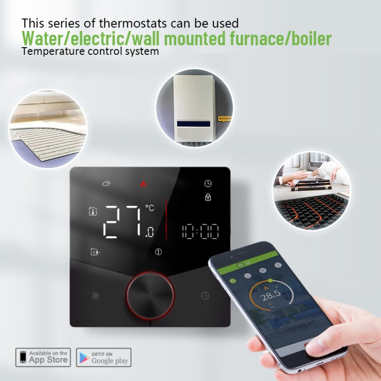 BHT-009GBLW Electric Heating WiFi Smart Home LED Thermostat(Black) - Thermostat & Thermometer by buy2fix | Online Shopping UK | buy2fix