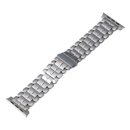 For Apple Watch SE 2022 40mm Five Beads Titanium Steel Watch Band(Silver) - Watch Bands by buy2fix | Online Shopping UK | buy2fix