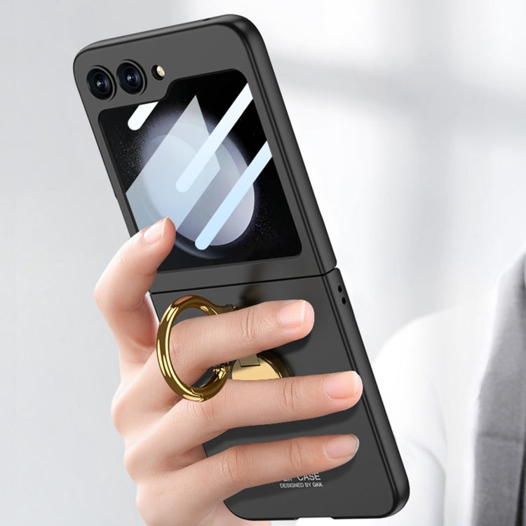 For Samsung Galaxy Z Flip5 GKK Ultra-thin Triaxial Ring Holder PC Phone Case(Green) - Galaxy Z Flip5 Cases by GKK | Online Shopping UK | buy2fix