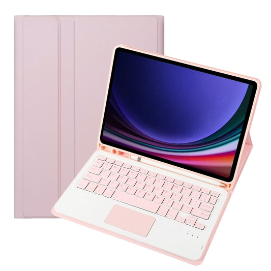 For Samsung Galaxy Tab S9 A710B-A Candy Color TPU Touch Bluetooth Keyboard Leather Tablet Case with Pen Holder(Pink) - Samsung Keyboard by buy2fix | Online Shopping UK | buy2fix