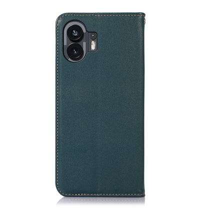 For Nothing Phone 2 KHAZNEH Nappa Top Layer Cowhide Leather Phone Case(Green) - More Brand by buy2fix | Online Shopping UK | buy2fix