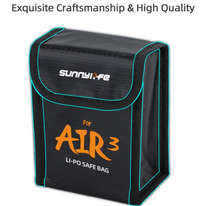 For DJI Air 3 Sunnylife Battery Explosion-proof Safe Bag Protective Li-Po Safe Bag For 2pcs Batteries - Carry Cases & Bags by Sunnylife | Online Shopping UK | buy2fix