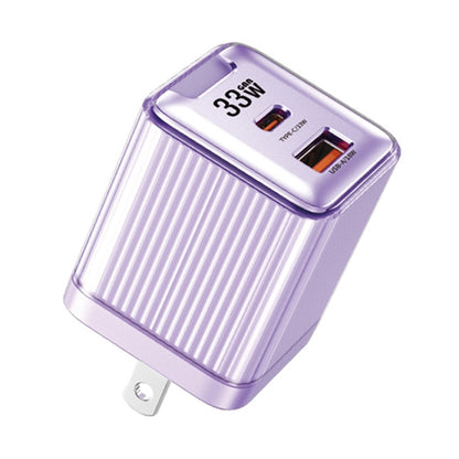 WK WP-U05 Jiltry Series 33W Gallium Nitride USB-C / Type-C + USB Charger, US Plug(Purple) - USB Charger by WK | Online Shopping UK | buy2fix