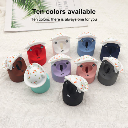 For Apple Watch Series Hat Bear Shaped Silicone Charging Base(Purple) - Charger / Holder by buy2fix | Online Shopping UK | buy2fix