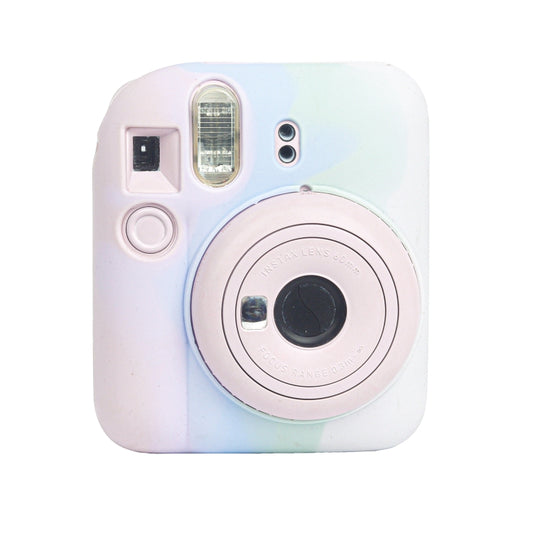 For FUJIFILM instax mini 12 Soft Silicone Camera Protective Case(Pink Blue White) - Protective Case by buy2fix | Online Shopping UK | buy2fix