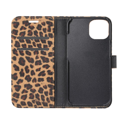 For iPhone 15 Leopard Pattern Horizontal Flip Leather Phone Case(Yellow) - iPhone 15 Pro Max Cases by buy2fix | Online Shopping UK | buy2fix