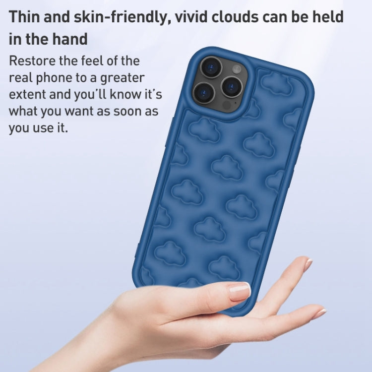 For iPhone 15 Pro Max 3D Cloud Pattern TPU Phone Case(Black) - iPhone 15 Pro Max Cases by buy2fix | Online Shopping UK | buy2fix