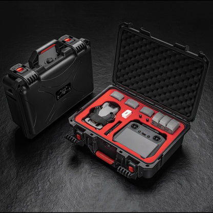 For DJI Mini 4 Pro STARTRC Drone Kit Waterproof ABS Suitcase Storage Box(Black Red) - Carry Cases & Bags by STARTRC | Online Shopping UK | buy2fix