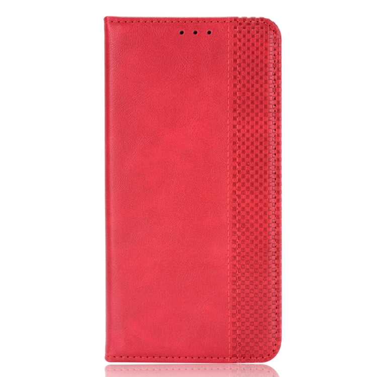 For iPhone 15 Pro Max Magnetic Buckle Retro Texture Leather Phone Case(Red) - iPhone 15 Pro Max Cases by buy2fix | Online Shopping UK | buy2fix