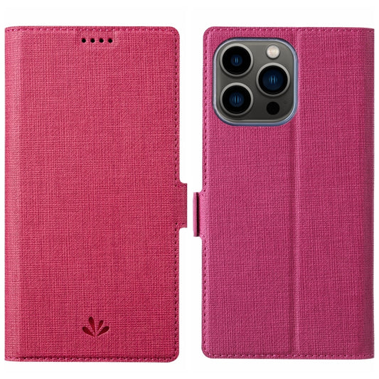 For iPhone 15 Pro Max ViLi K Series Dual-side Buckle Magsafe Leather Phone Case(Rose Red) - iPhone 15 Pro Max Cases by ViLi | Online Shopping UK | buy2fix