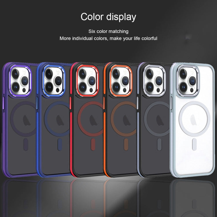 For iPhone 15 Plus Two-color Frosted MagSafe Magnetic Phone Case(Grey) - iPhone 15 Plus Cases by buy2fix | Online Shopping UK | buy2fix