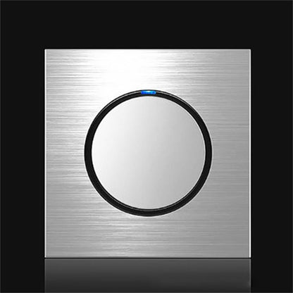 86mm Gray Aluminum Wire Drawing LED Switch Panel, Style:One Billing Control - Consumer Electronics by buy2fix | Online Shopping UK | buy2fix