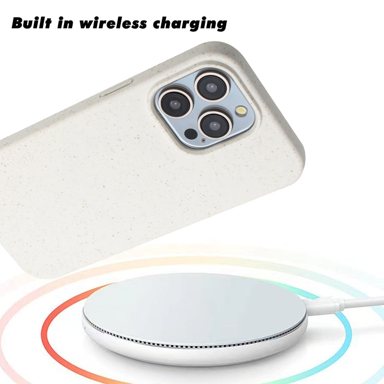 For iPhone 14 Pro Max Wheat MagSafe Magnetic Straw Material + TPU Phone Case(White) - iPhone 14 Pro Max Cases by buy2fix | Online Shopping UK | buy2fix