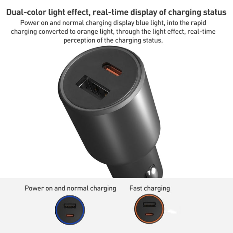 Original Xiaomi 43W Dual Ports USB + USB-C / Type-C Car Charger 1A1C(Black) - Car Charger by Xiaomi | Online Shopping UK | buy2fix