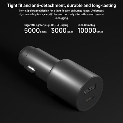 Original Xiaomi 43W Dual Ports USB + USB-C / Type-C Car Charger 1A1C(Black) - Car Charger by Xiaomi | Online Shopping UK | buy2fix