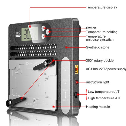 i2C T18 LCD Display PCB Motherboard Layered Desoldering Station With Glue Removal Module, US Plug - Repair Platform by buy2fix | Online Shopping UK | buy2fix