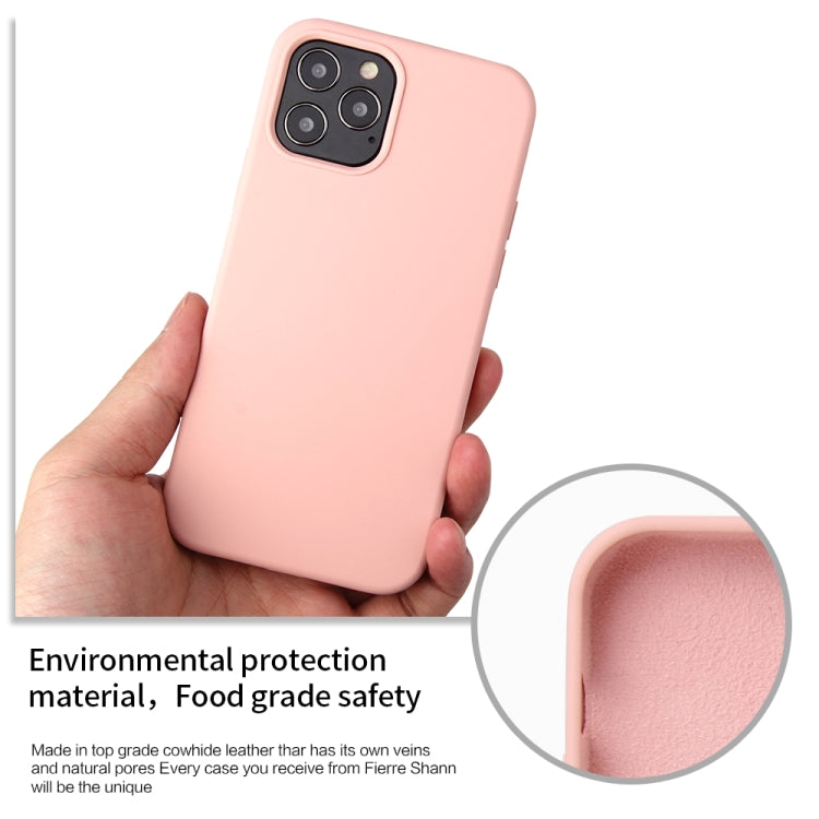 For iPhone 12 / 12 Pro Solid Color Liquid Silicone Shockproof Protective Case(Pine Green) - iPhone 12 / 12 Pro Cases by buy2fix | Online Shopping UK | buy2fix