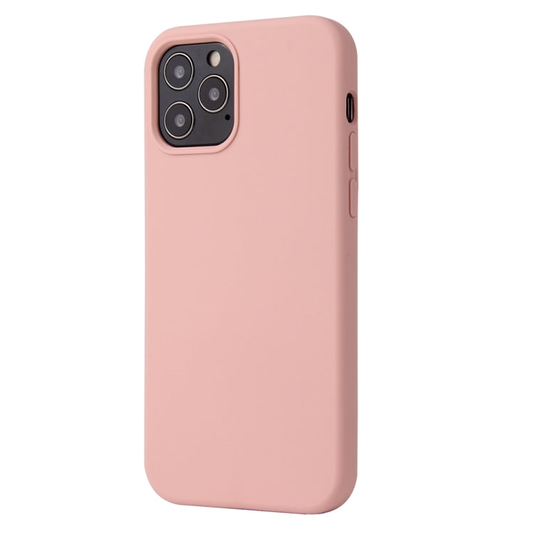 For iPhone 12 Pro Max Solid Color Liquid Silicone Shockproof Protective Case(Sakura Pink) - Apple Accessories by buy2fix | Online Shopping UK | buy2fix